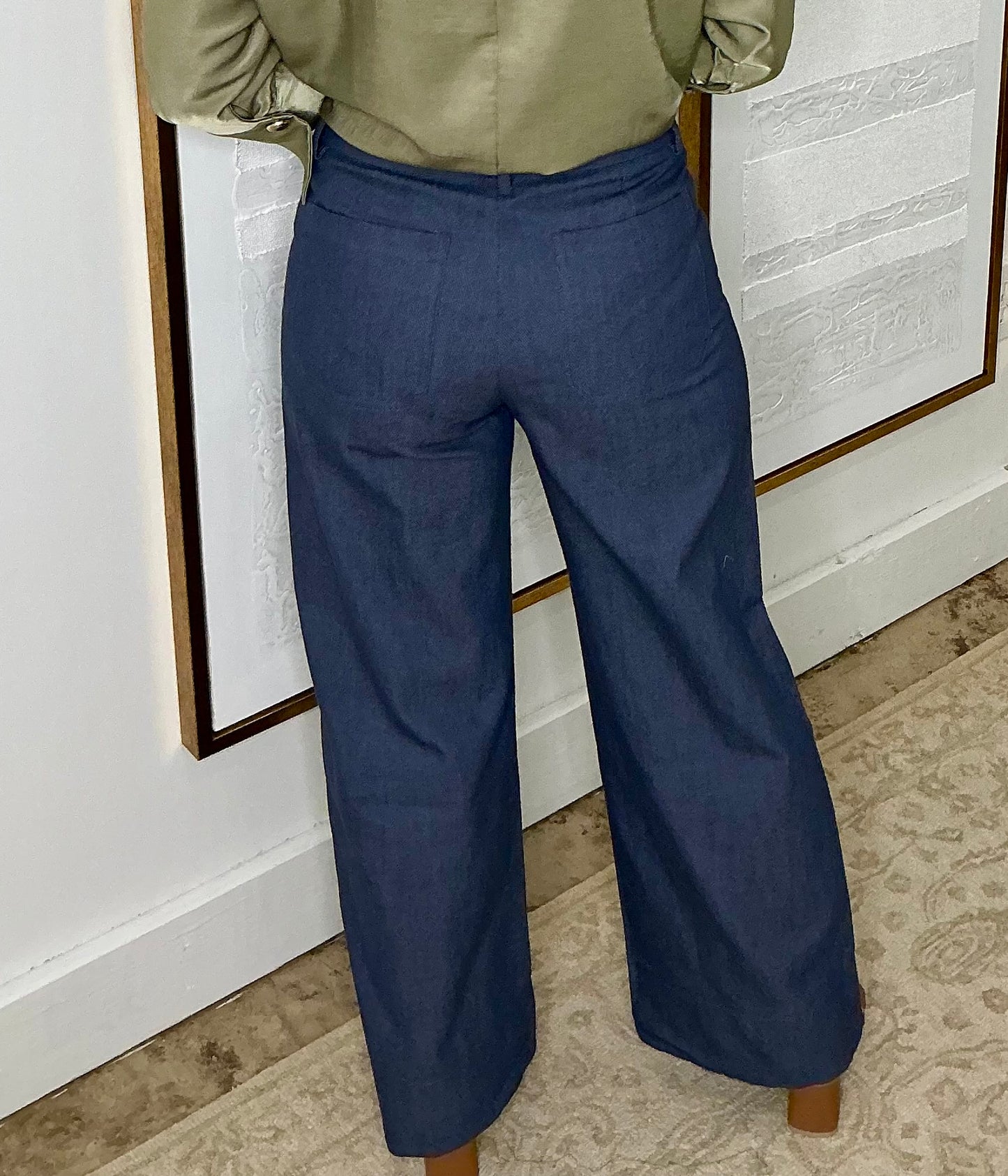 Indigo Stretchy High-Rise Jeans