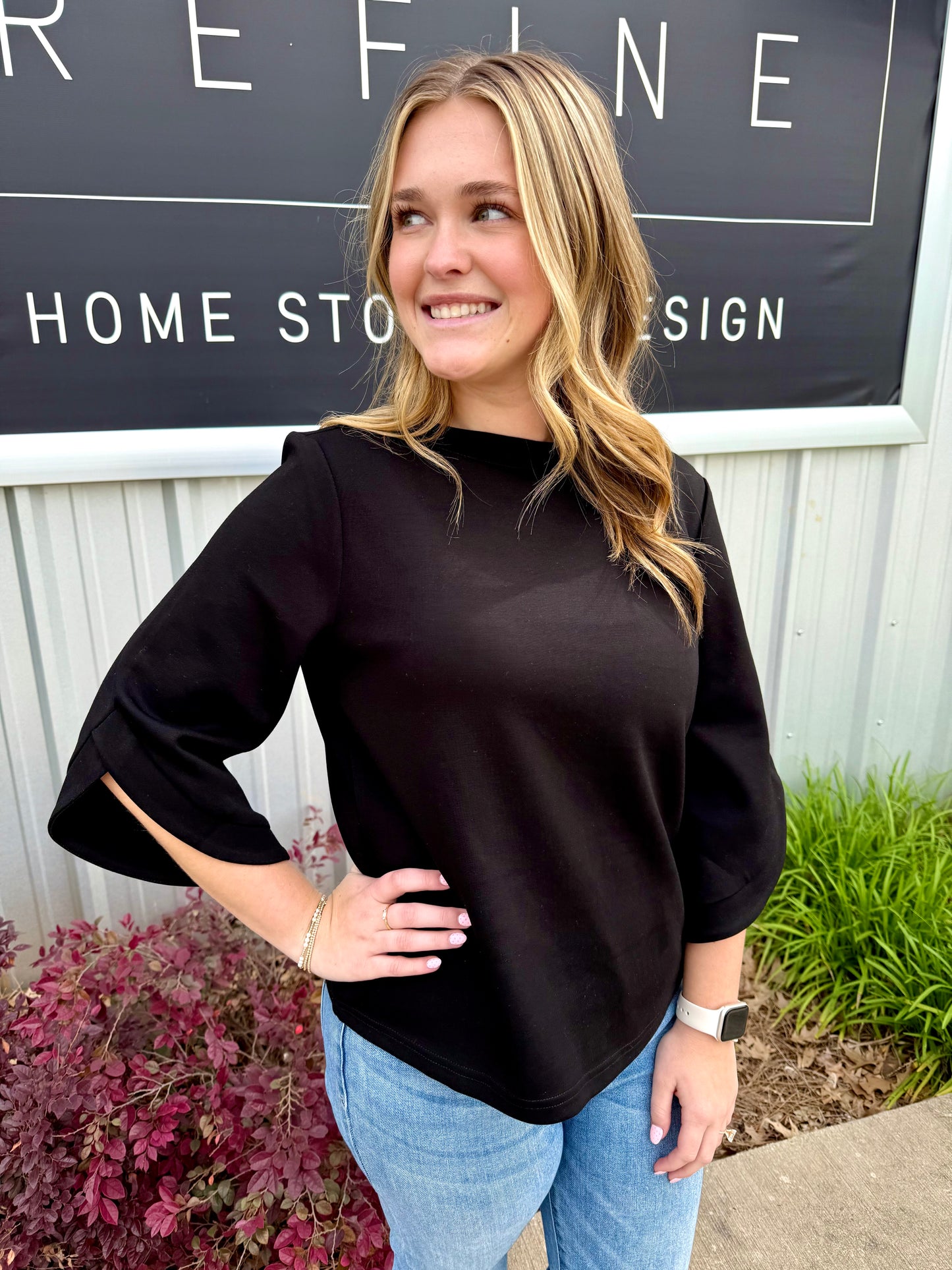 Black Zip-Up Shirt
