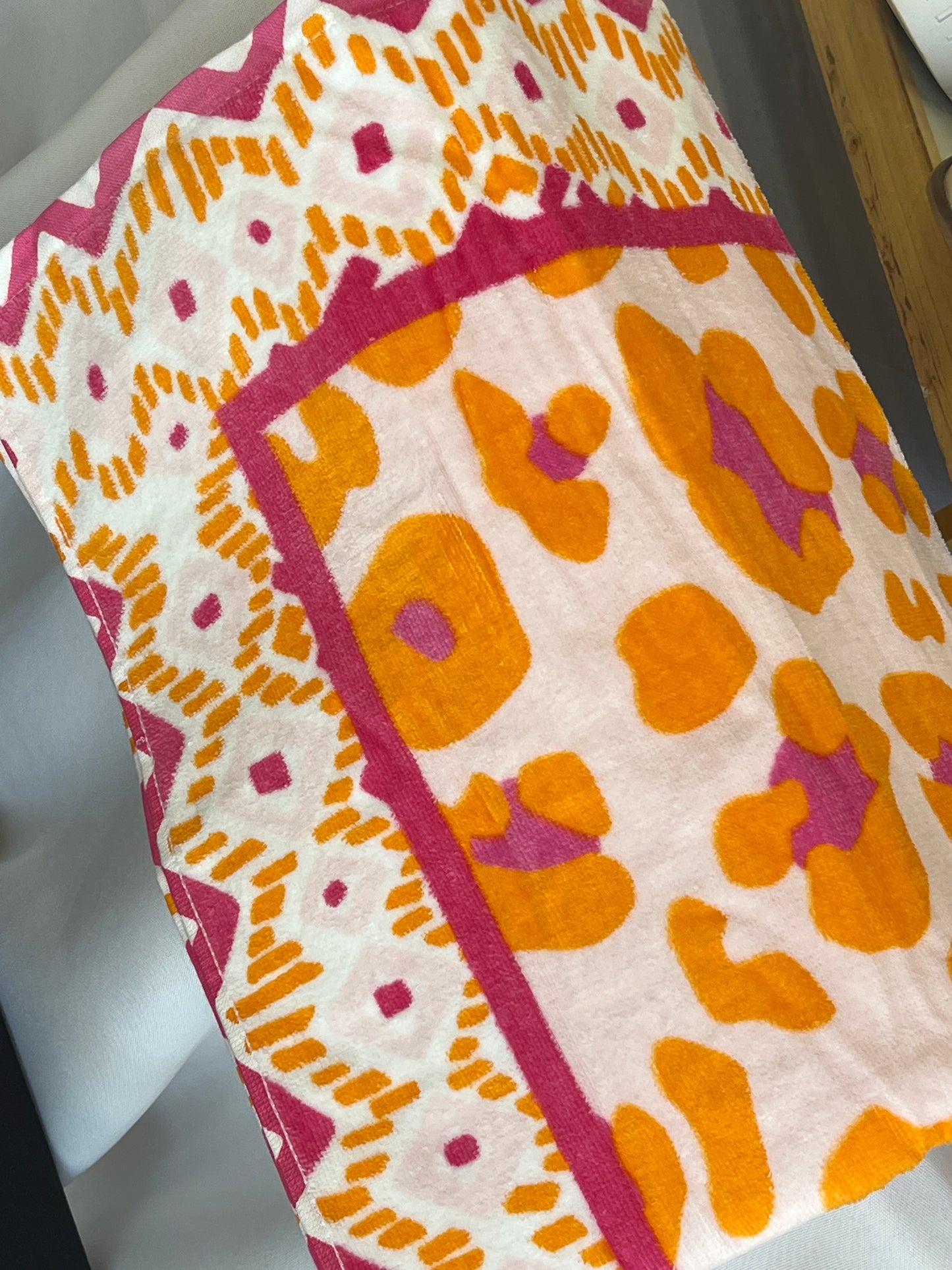 Orange & Pink Beach Towel