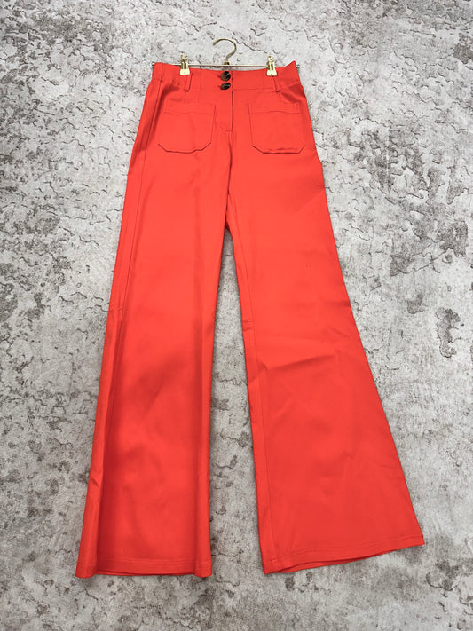 High Rise Orange Pants