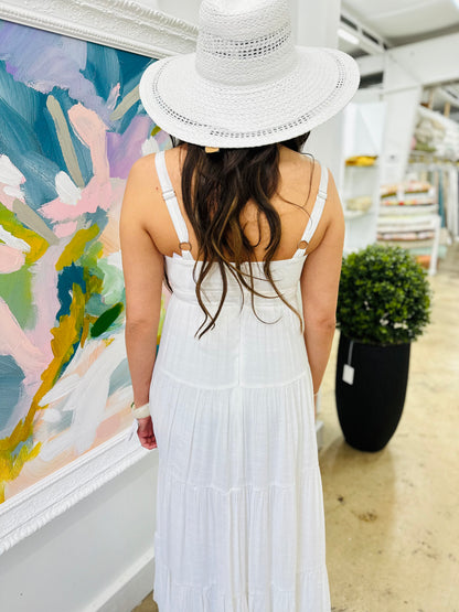 White Bodice Maxi Dress