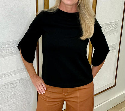 Black Zip-Up Shirt