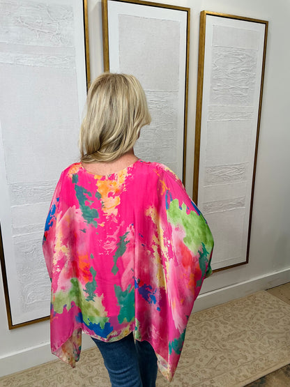 Pink Watercolor Top