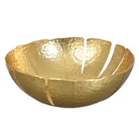 Gold Metal Bowl 16"x16"x6"