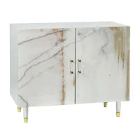 Cream Acrylic Front Cabinet