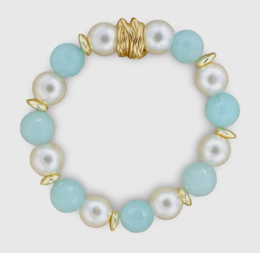 Stretch Bracelet/Pale Blue Solid