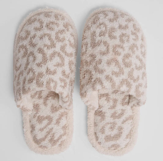 Slipper/Beige Leopard S/M