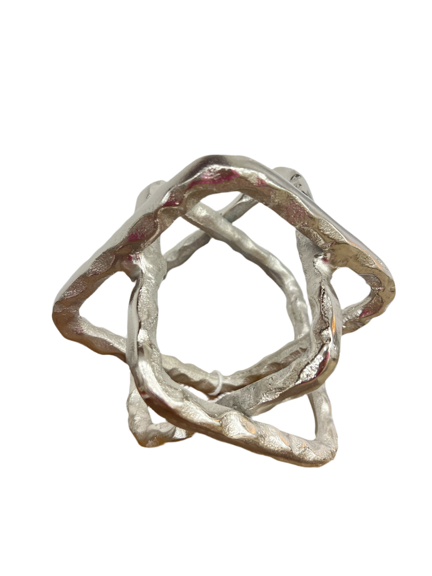 7" Silver Square Orb