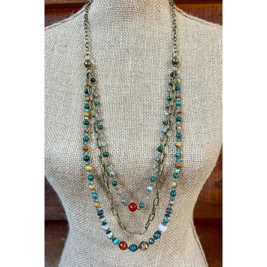 Blue Beaded Necklace