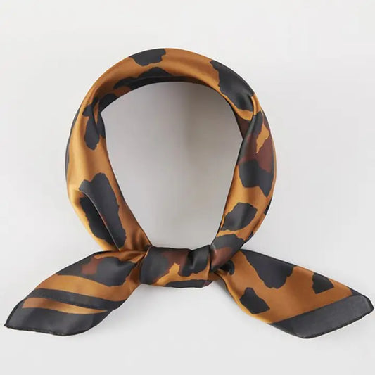 Brown Leopard Pattern Scarf