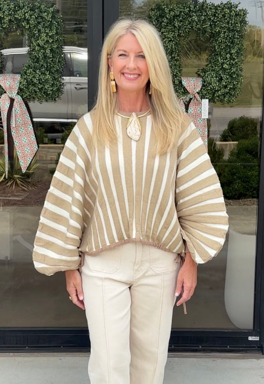 Gold Stripe Sweater
