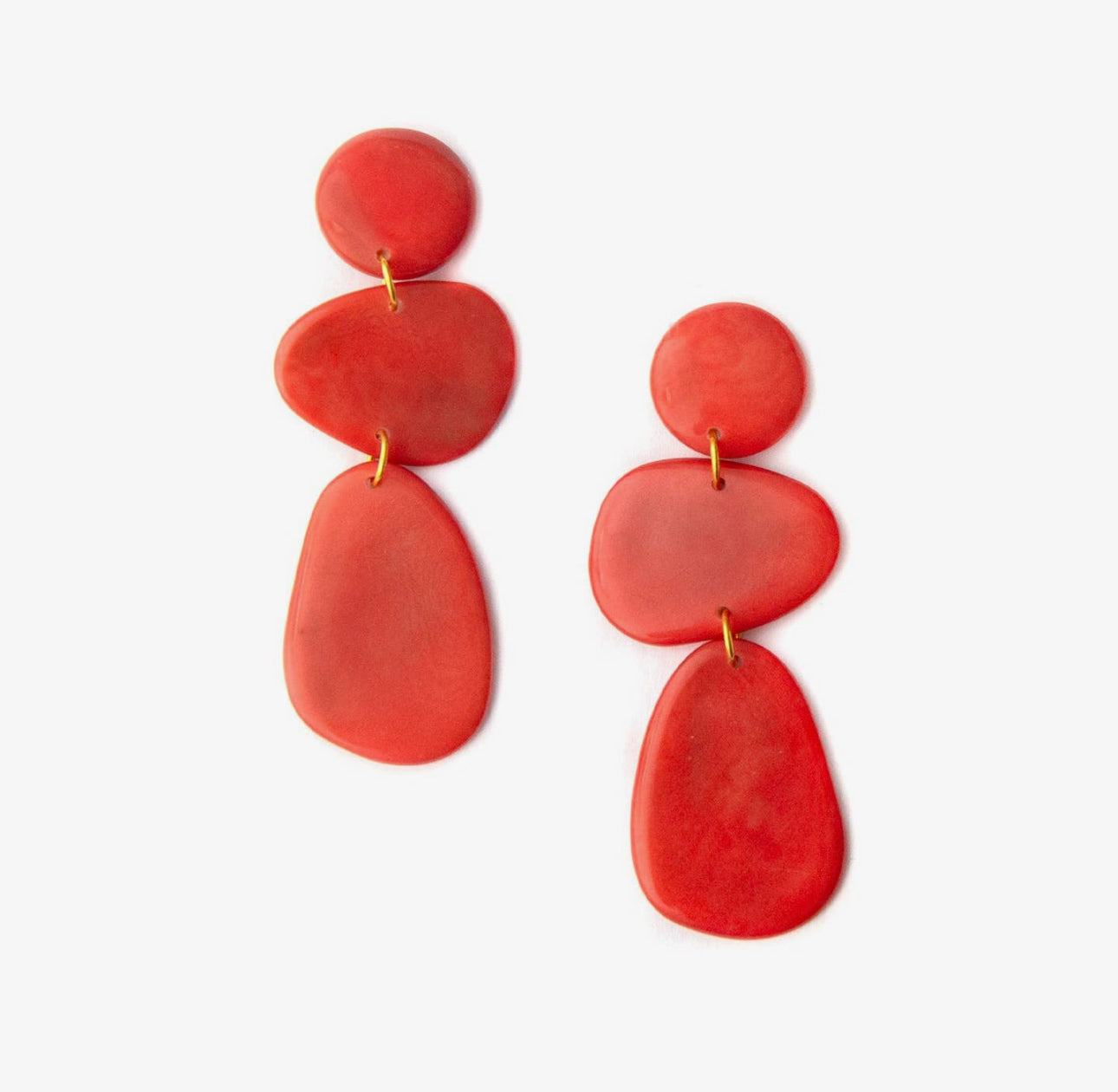 Mod Circle Tagua Earrings