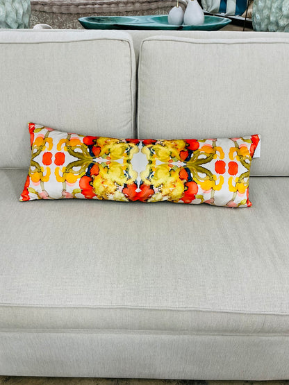 Velvet & Linen Pillow 14 x 36