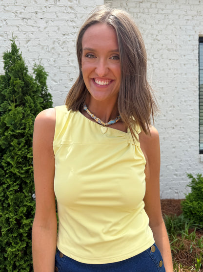 Yellow Asymmetrical Top