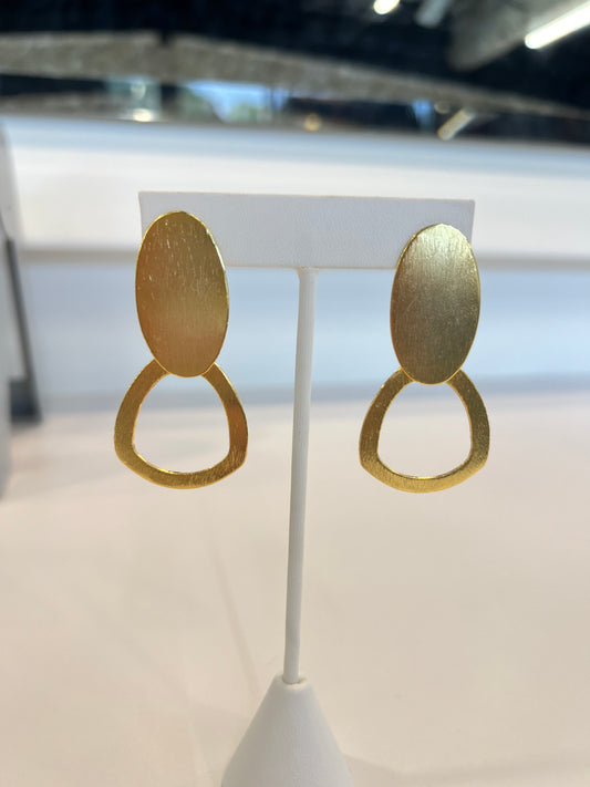 Gold Textured Earrings