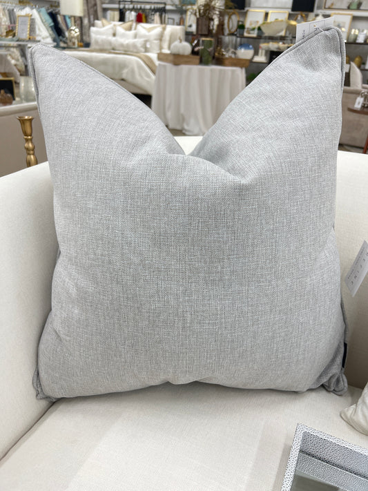 Light Grey Throw Pillow 24"