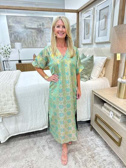 Lime Jacquard Dress