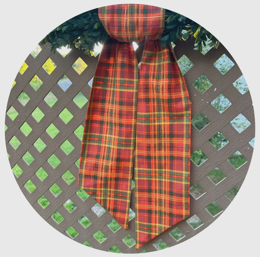 Fall Plaid Sash 74”