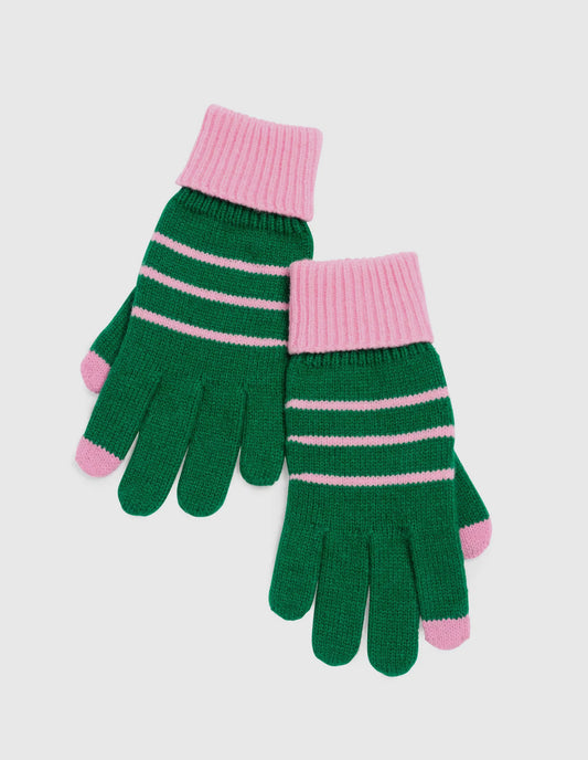 Touchscreen Gloves Green & Pink