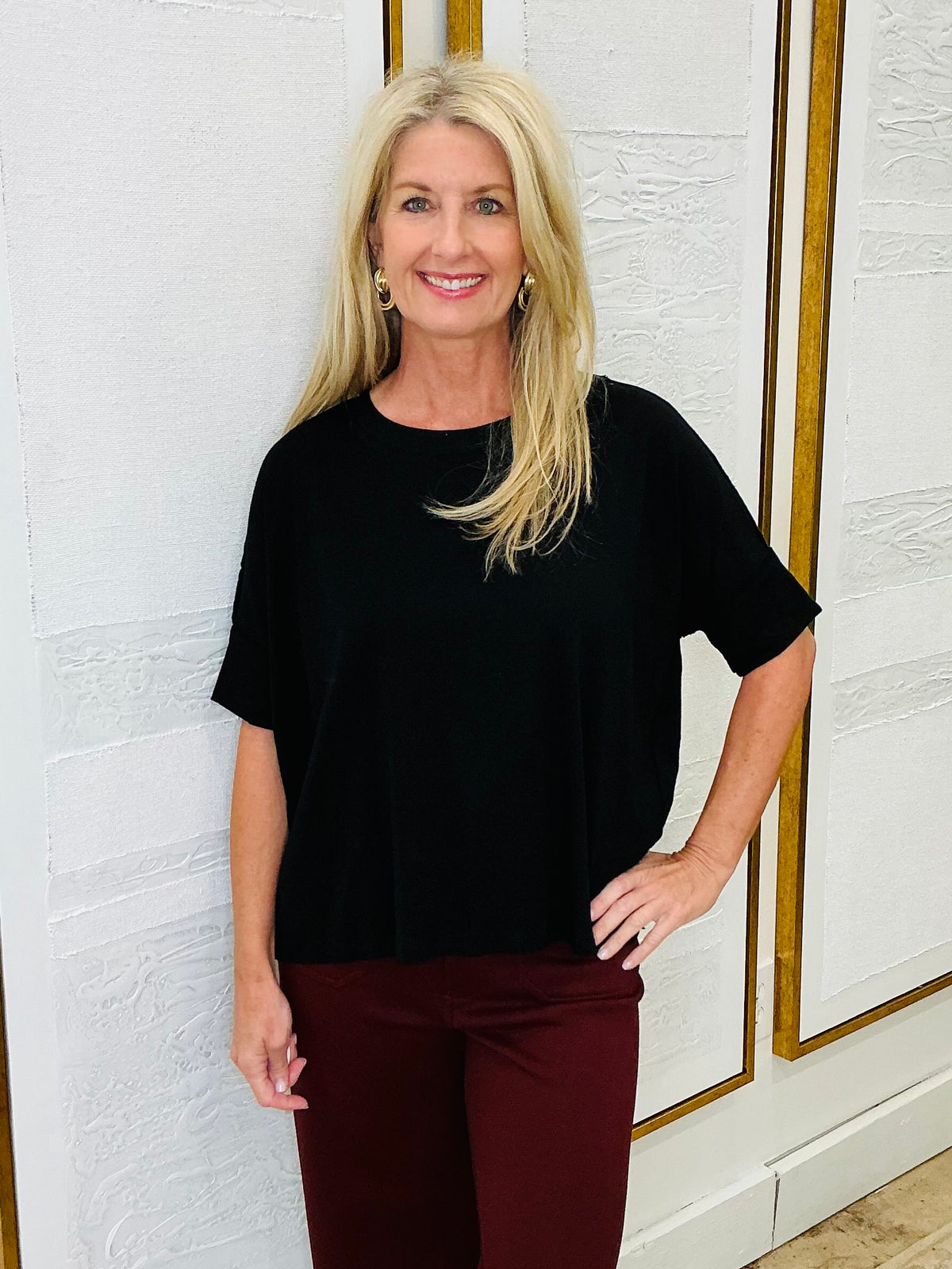 Oversized Round Neck Top