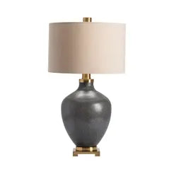 Black & Gold Table Lamp 34"h