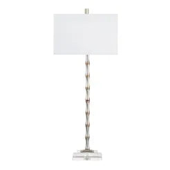 Champagne Silver Spindle Lamp 38.5"h