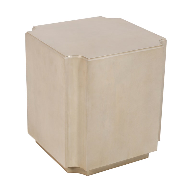 Tan Wooden End Table