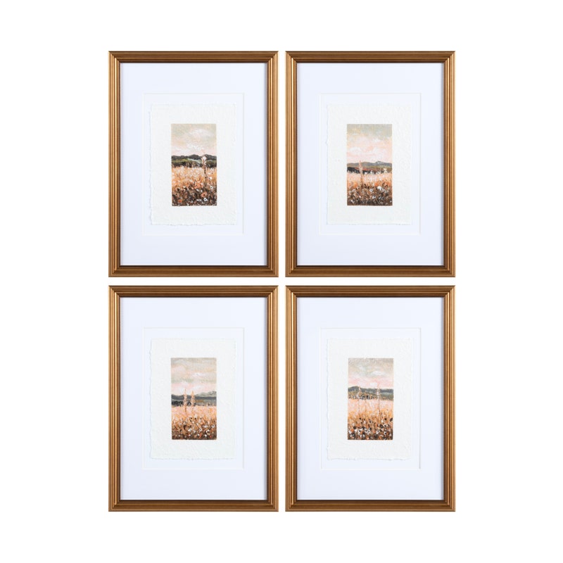 Scenic Art in Gold Frame S/4