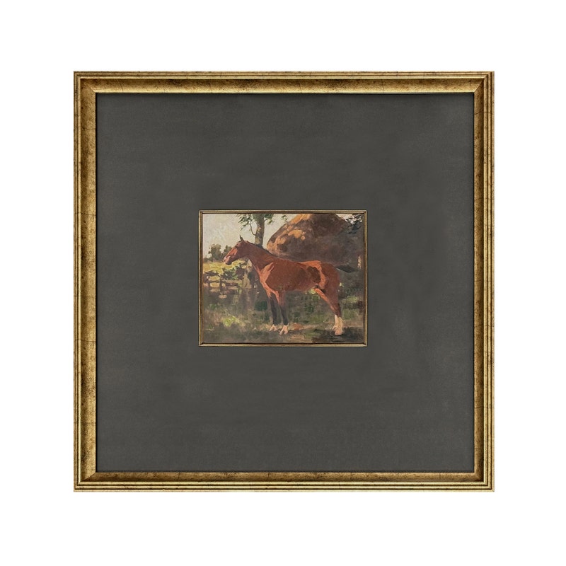 Framed Horse Print 26"