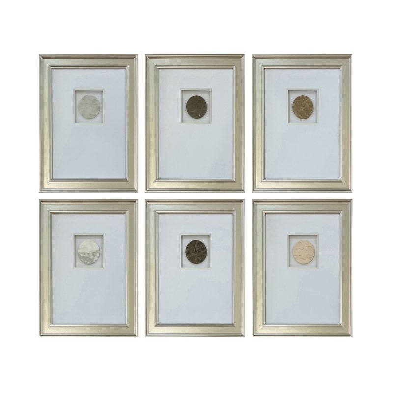 Natural Stone Framed Art S/6 16"x20"