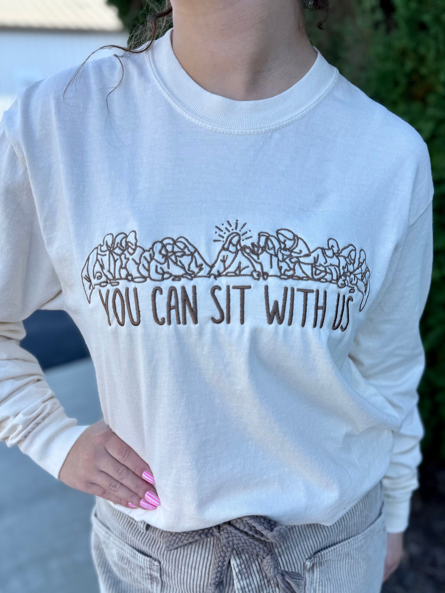 "You Can Sit With Us" Long Sleeve Tee
