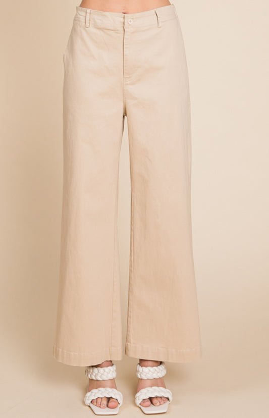 Wide Leg Pants/Lt. Taupe