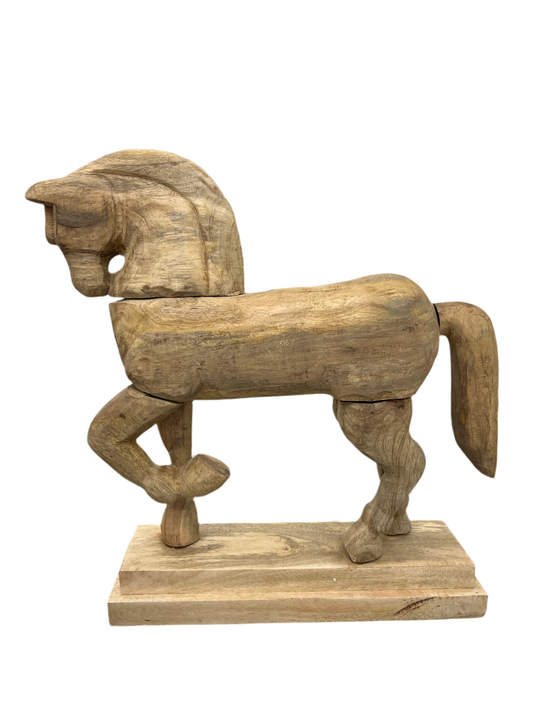 Natural Wood Horse