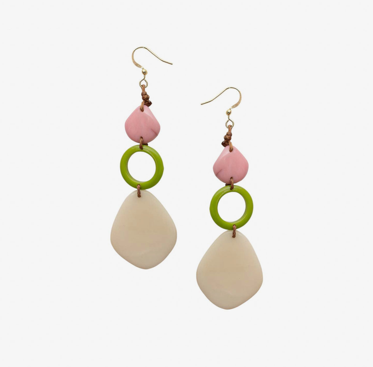Balanced Round Tagua Earrings