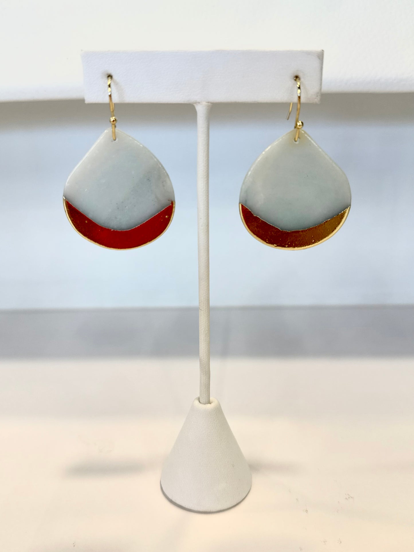 Dipped Amazonite Stone Earrings