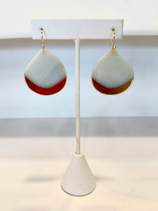 Dipped Amazonite Stone Earrings