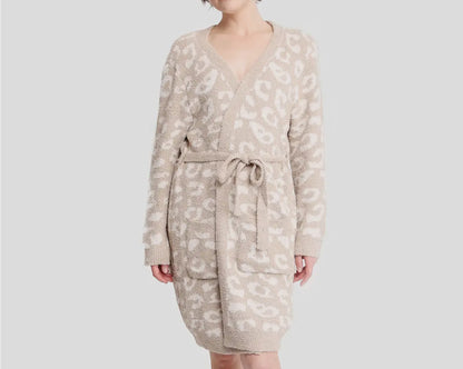 Soft Leopard Print Cardigan/Robe