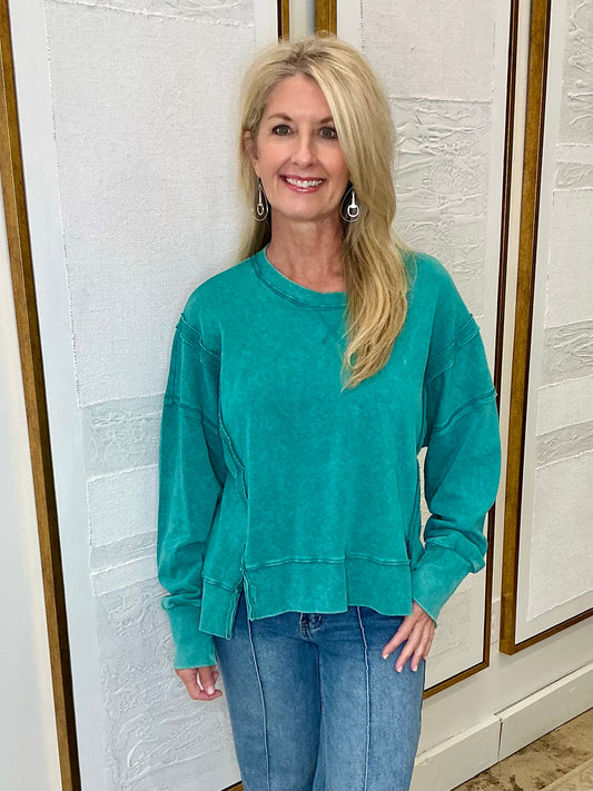 Seafoam Vintage Washed Sweatshirt