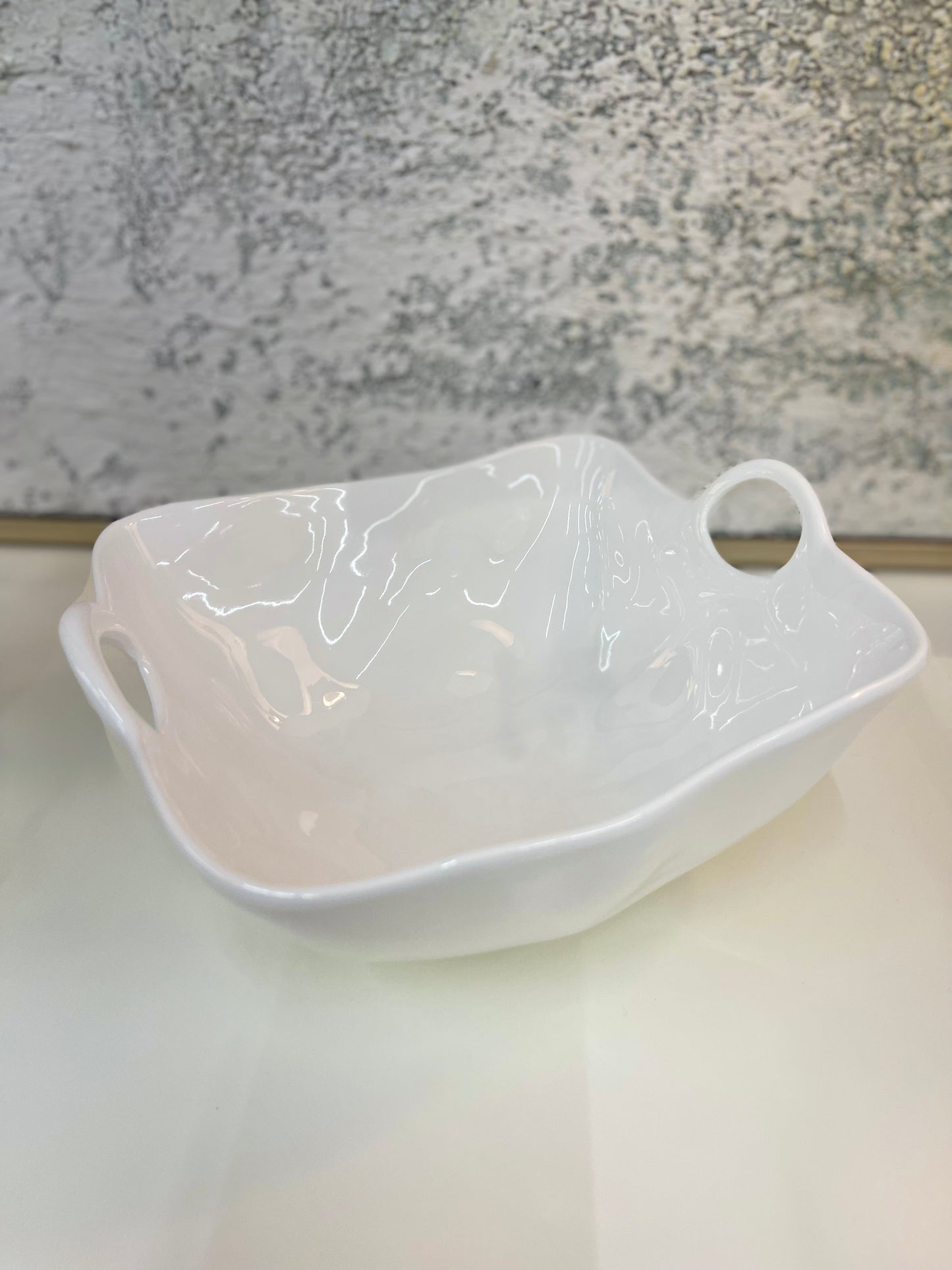 Large White Melamine Bowl