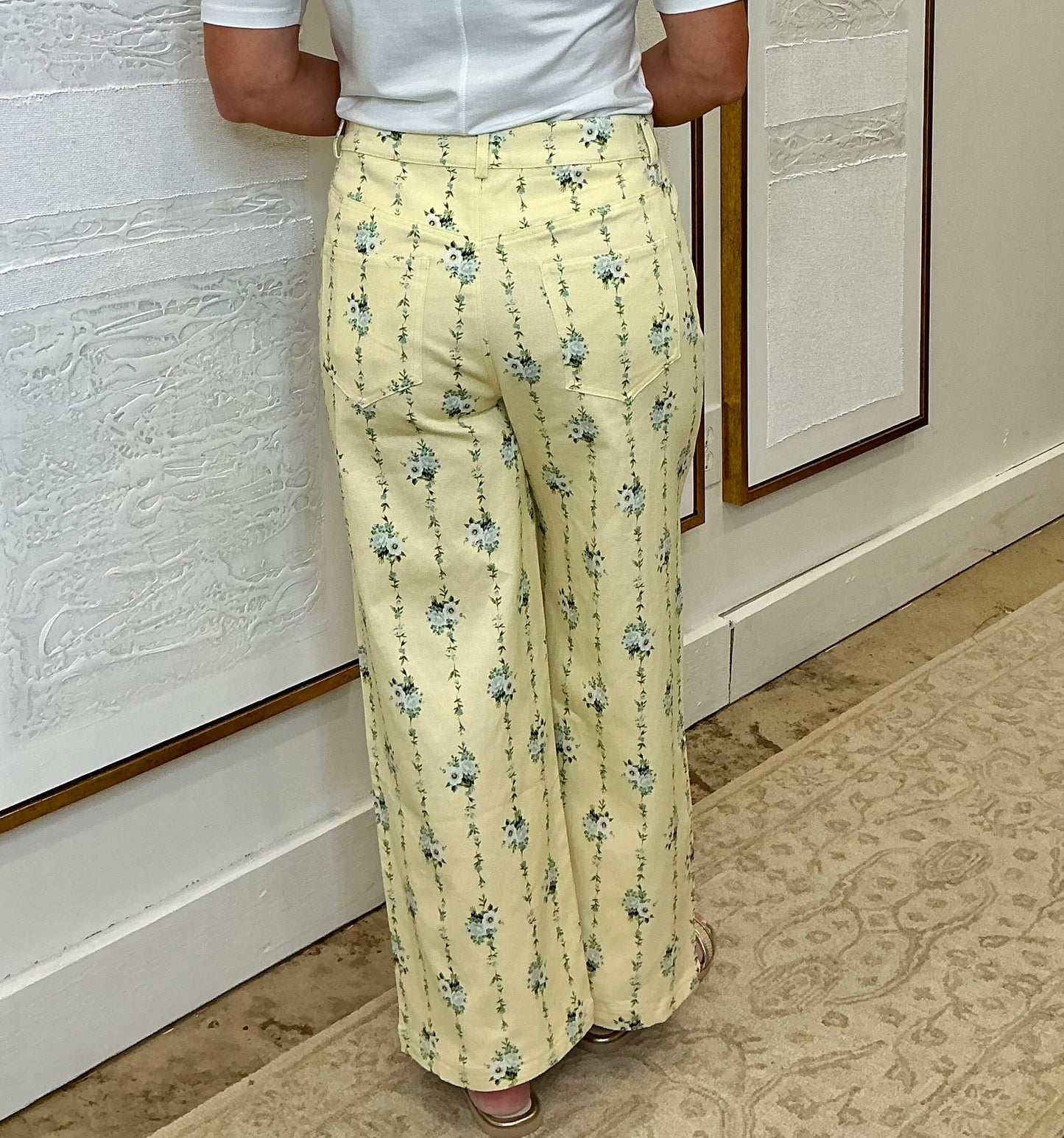 Yellow Floral Pants