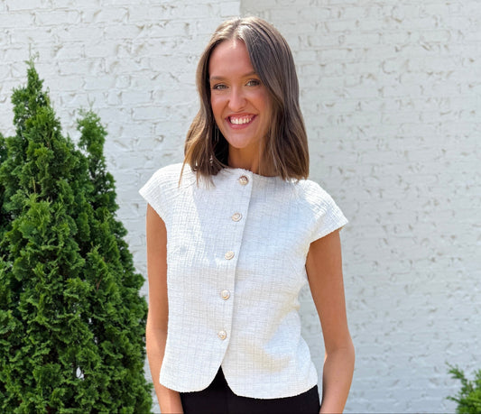 Tweed Sleeveless Top