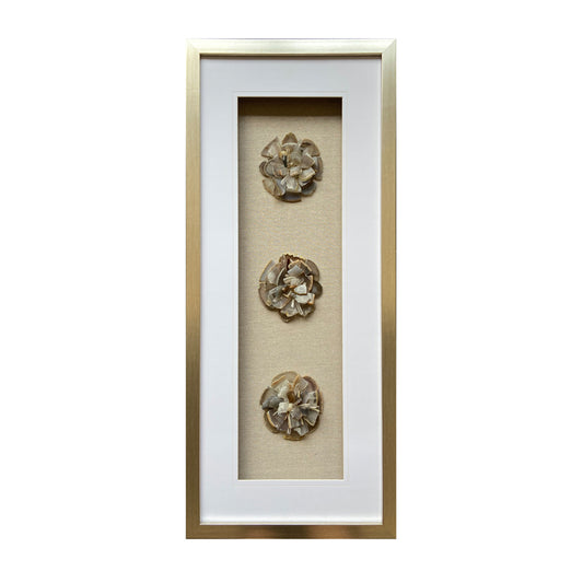 Agate Flower Shadow Box 16"x35"