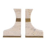 Travertine Book Ends S/2