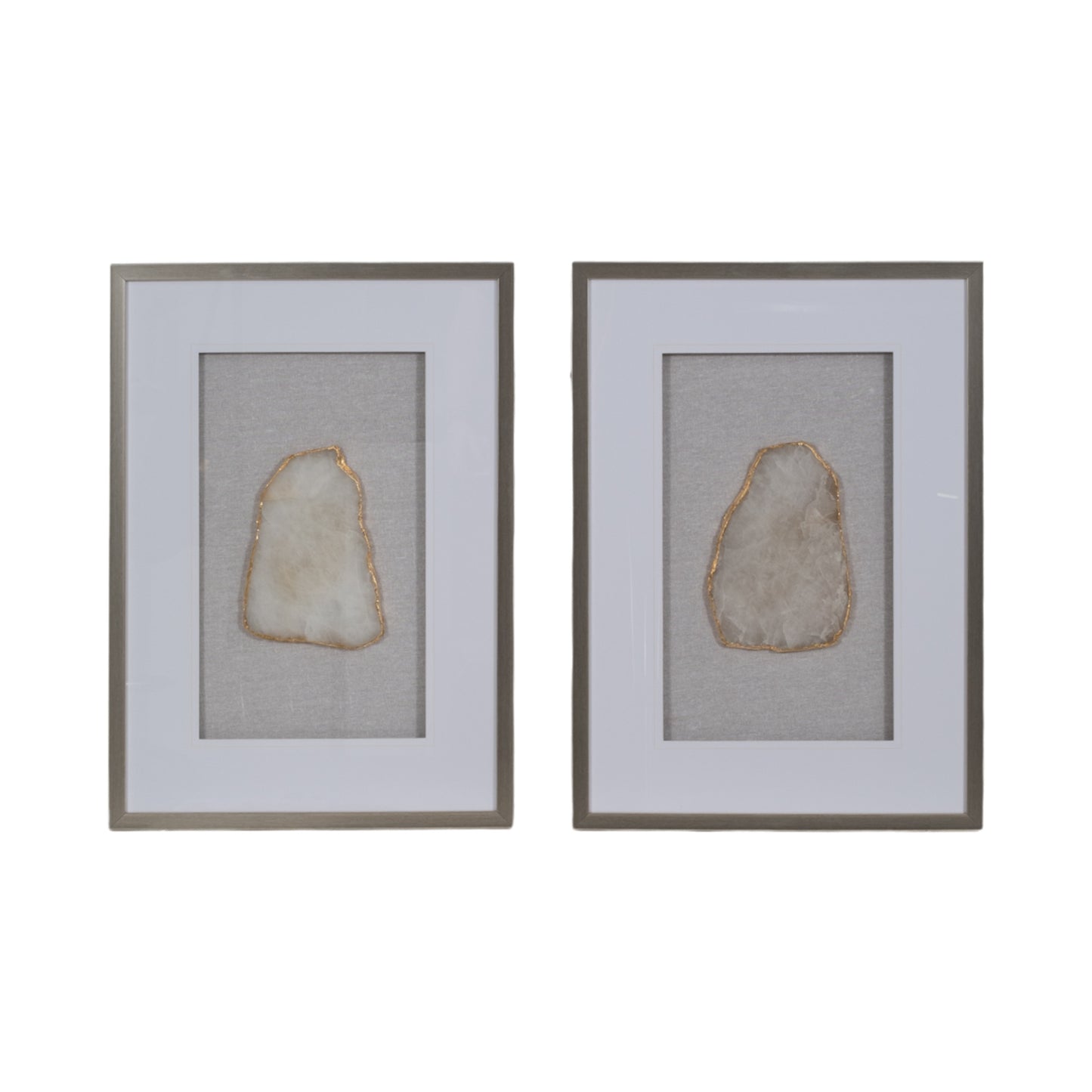 Sliced Stone Shadow Box Art S/2