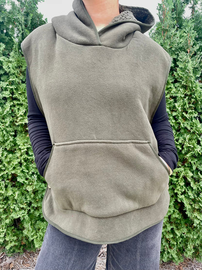 Dark Green Fleece Vest