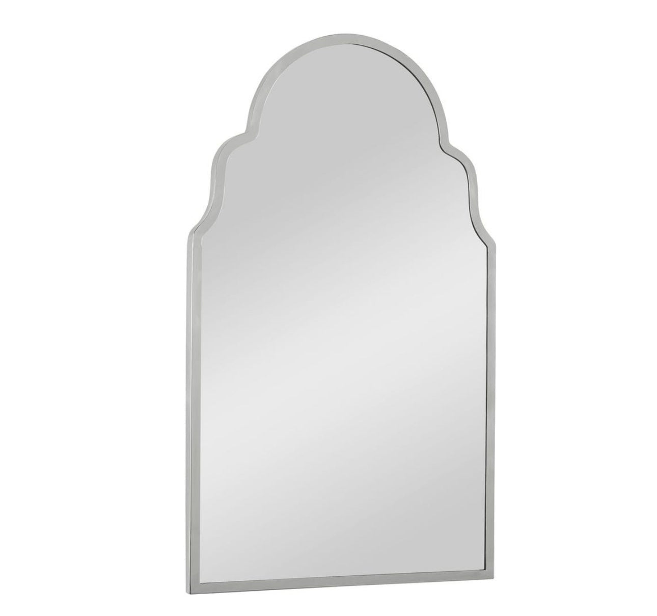 Nickel Arch Mirror 26"Wx43"H