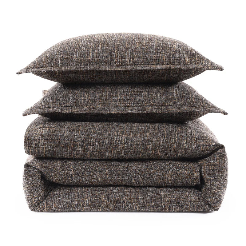 Brown Tweed Bedding Set