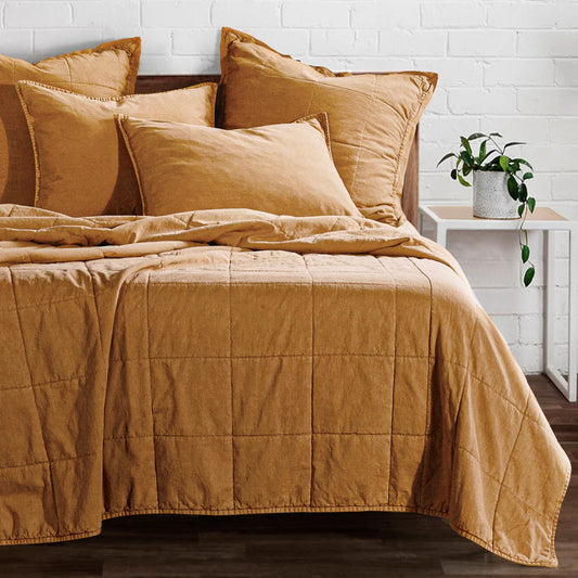 Stonewashed Cotton Canvas Quilt Set