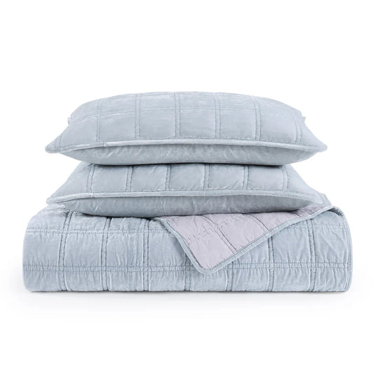 Faux Velvet Quilt Set