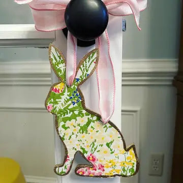 Floral Bunny Wreath Ornament